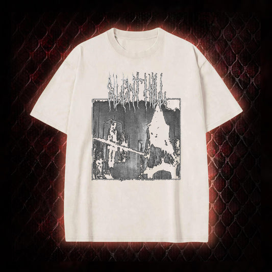 Silent Hill Survival Horror Graphic Vintage-T-Shirt - Classic Horror Game Tribute Piece