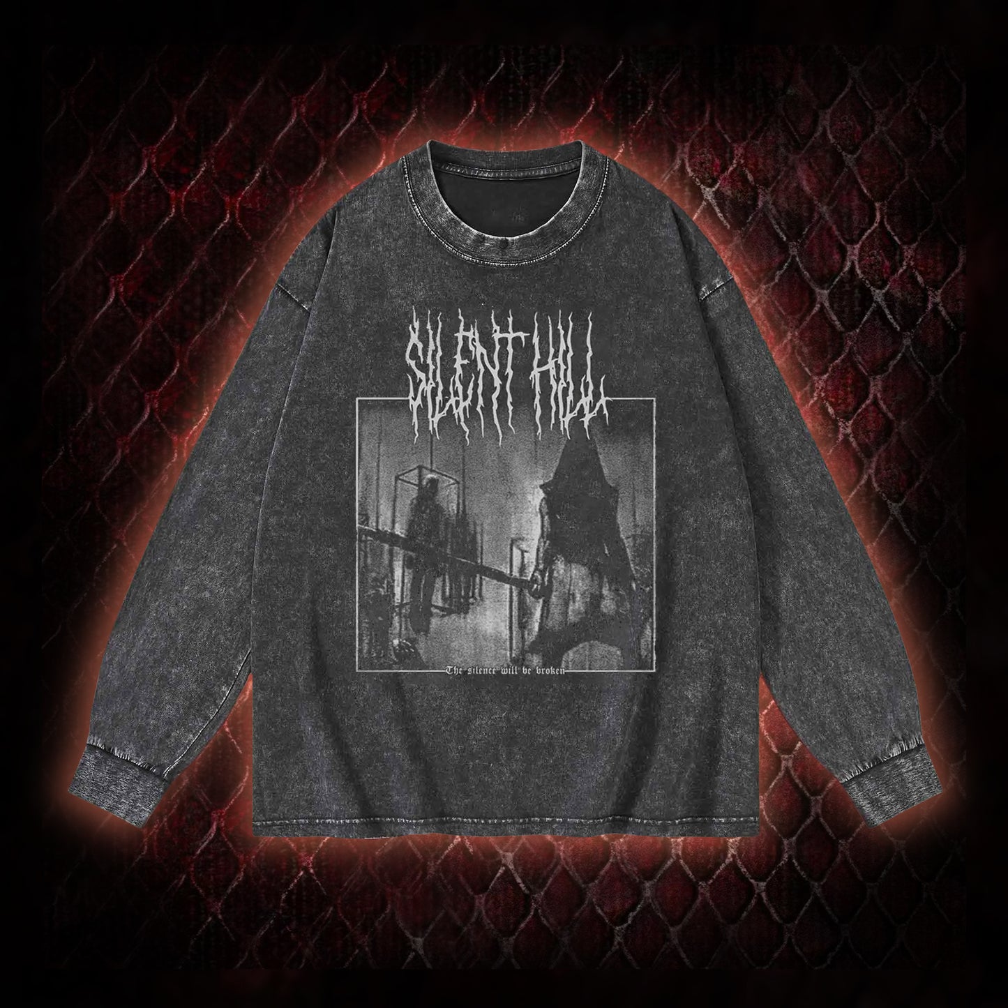 Silent Hill Survival Horror Graphic Vintage-Sweatshirt  - Classic Horror Game Tribute Piece