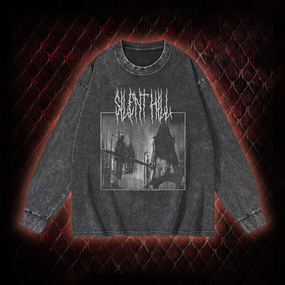 Silent Hill Survival Horror Graphic Vintage-Sweatshirt  - Classic Horror Game Tribute Piece