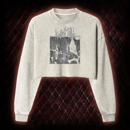Silent Hill Survival Horror Graphic Cropped Long-Sleeved  - Classic Horror Game Tribute Piece