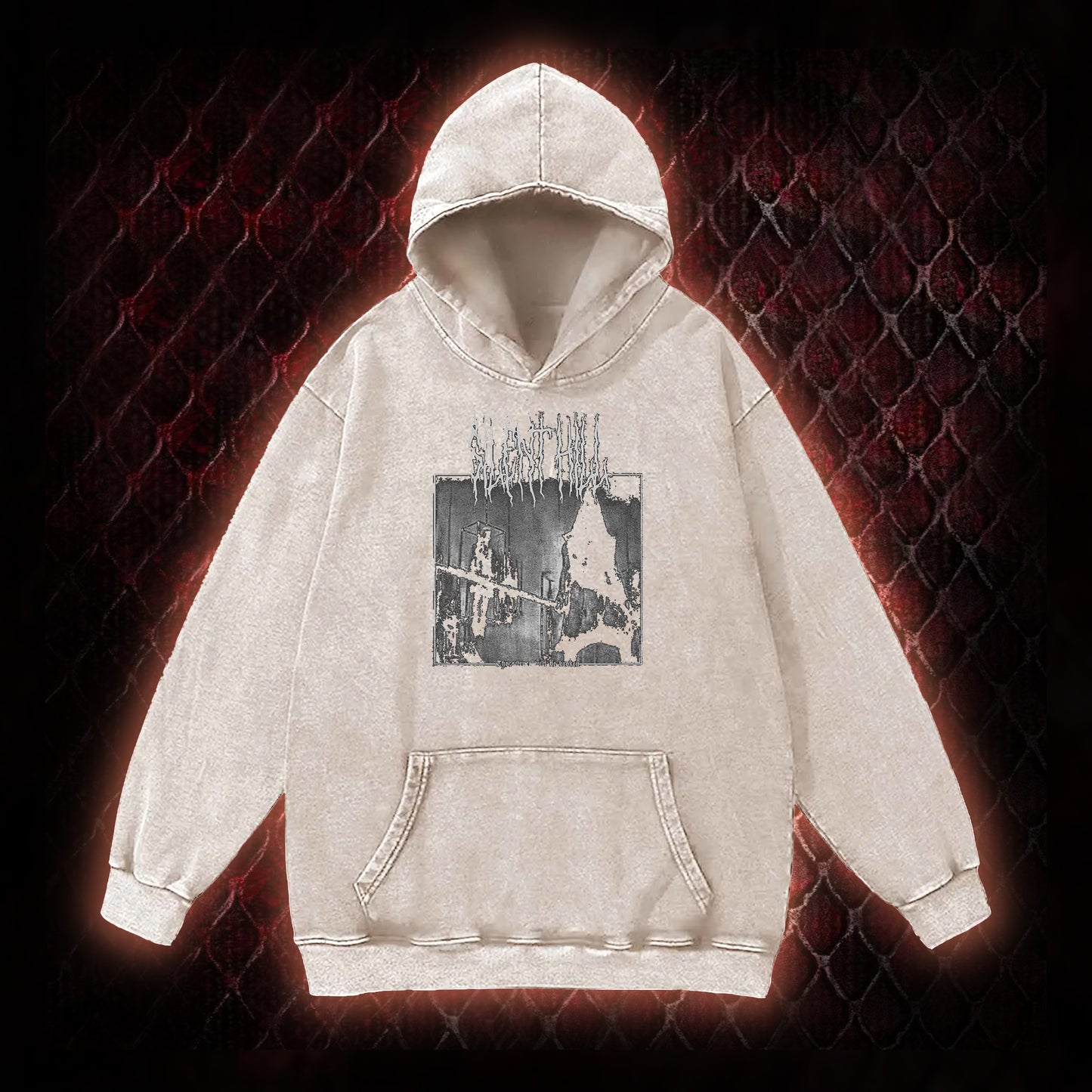 Silent Hill Survival Horror Graphic Vintage-Hoodie - Classic Horror Game Tribute Piece