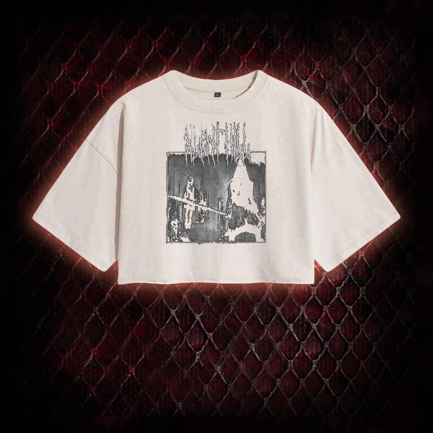 Silent Hill Survival Horror Graphic Vintage-Cropped T-shirt  - Classic Horror Game Tribute Piece