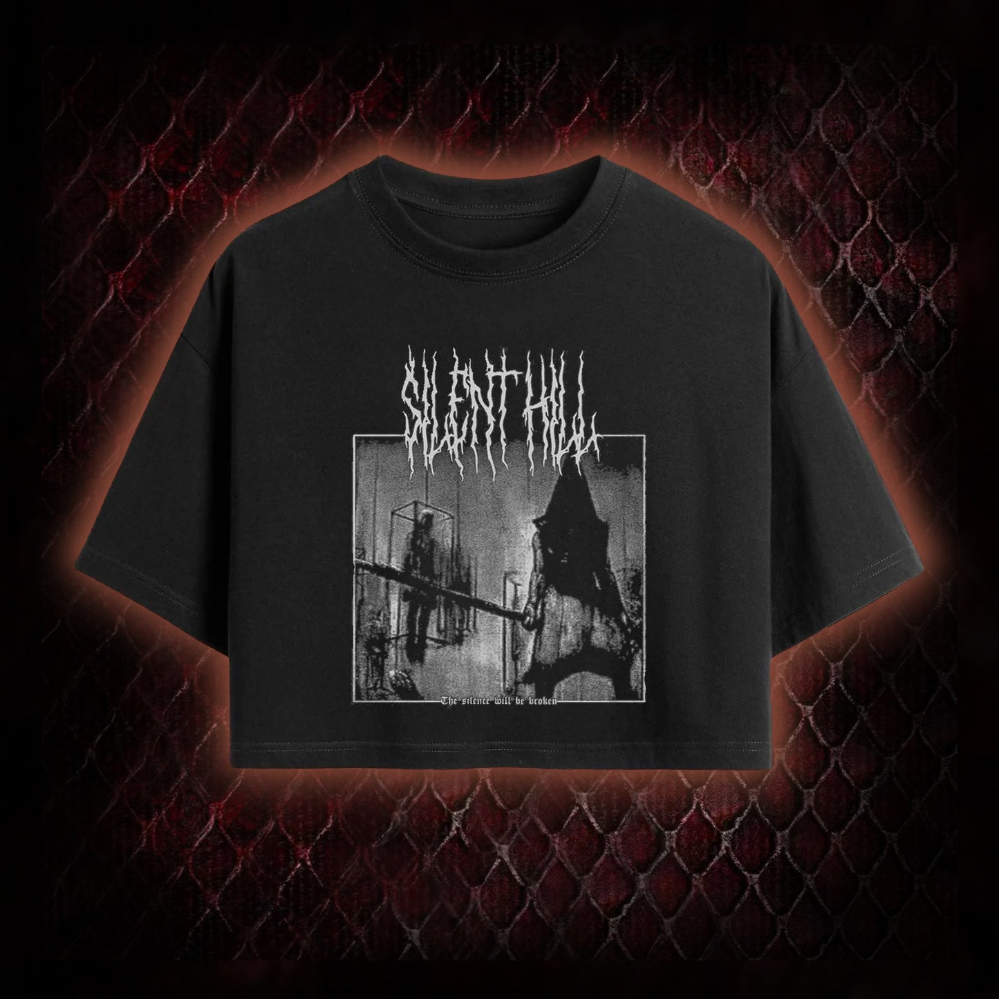 Silent Hill Survival Horror Graphic Cropped T-shirt  - Classic Horror Game Tribute Piece