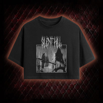 Silent Hill Survival Horror Graphic Cropped T-shirt  - Classic Horror Game Tribute Piece