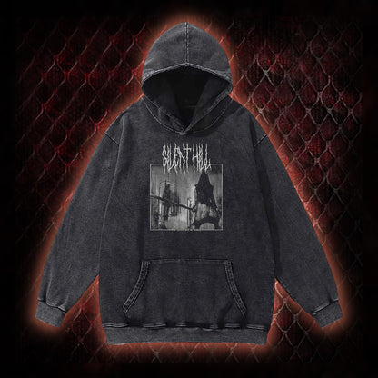 Silent Hill Survival Horror Graphic Vintage-Hoodie - Classic Horror Game Tribute Piece
