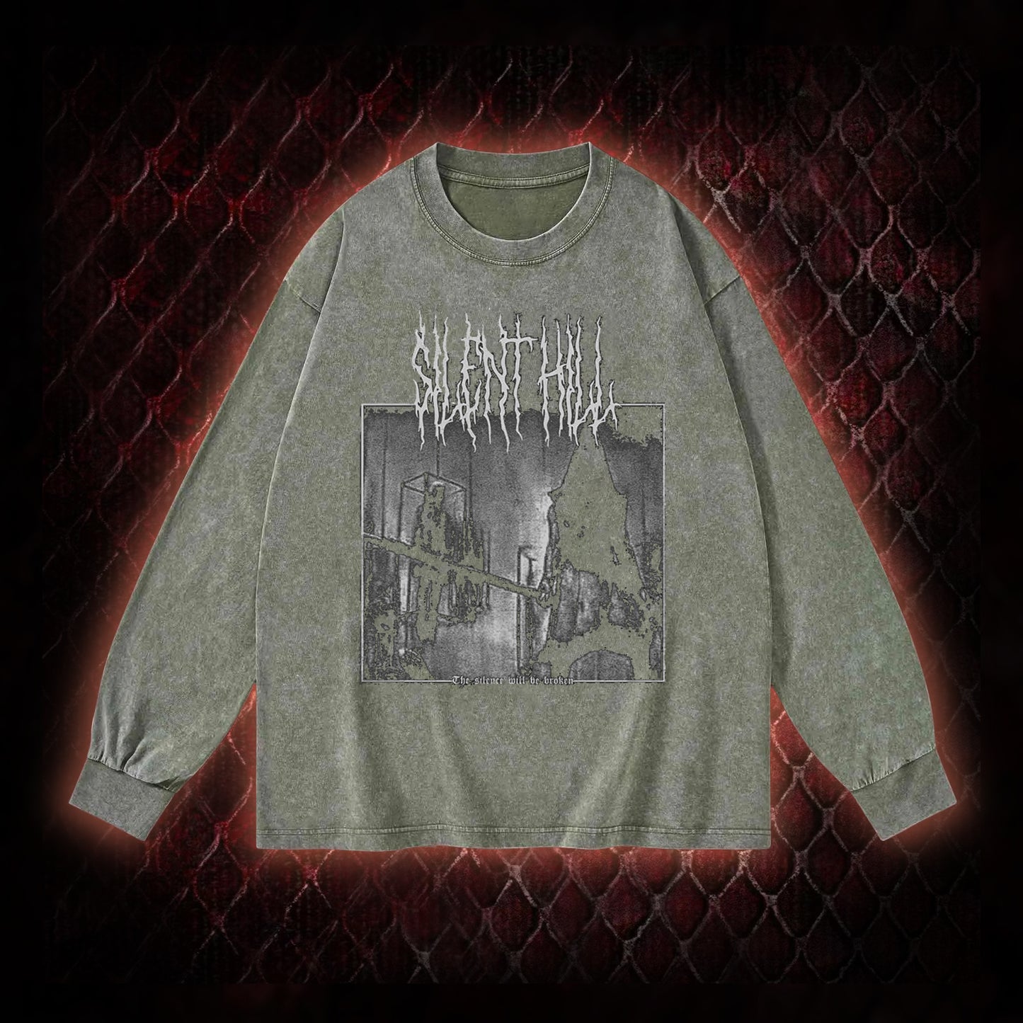 Silent Hill Survival Horror Graphic Vintage-Sweatshirt  - Classic Horror Game Tribute Piece