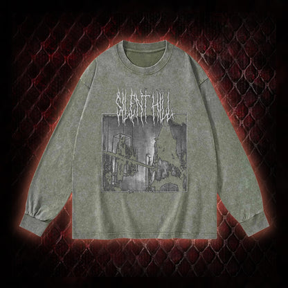 Silent Hill Survival Horror Graphic Vintage-Sweatshirt  - Classic Horror Game Tribute Piece