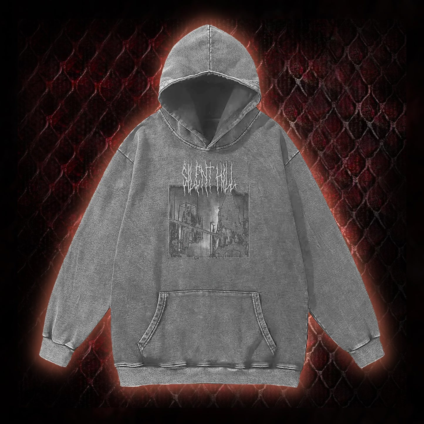 Silent Hill Survival Horror Graphic Vintage-Hoodie - Classic Horror Game Tribute Piece