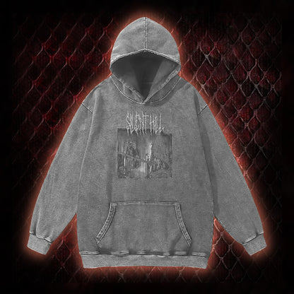 Silent Hill Survival Horror Graphic Vintage-Hoodie - Classic Horror Game Tribute Piece
