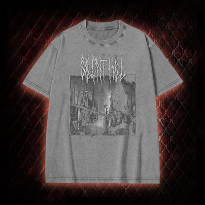 Silent Hill Survival Horror Graphic Vintage-T-Shirt - Classic Horror Game Tribute Piece