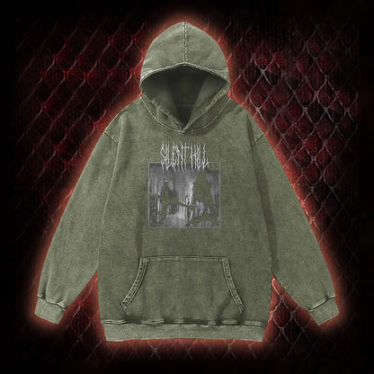 Silent Hill Survival Horror Graphic Vintage-Hoodie - Classic Horror Game Tribute Piece