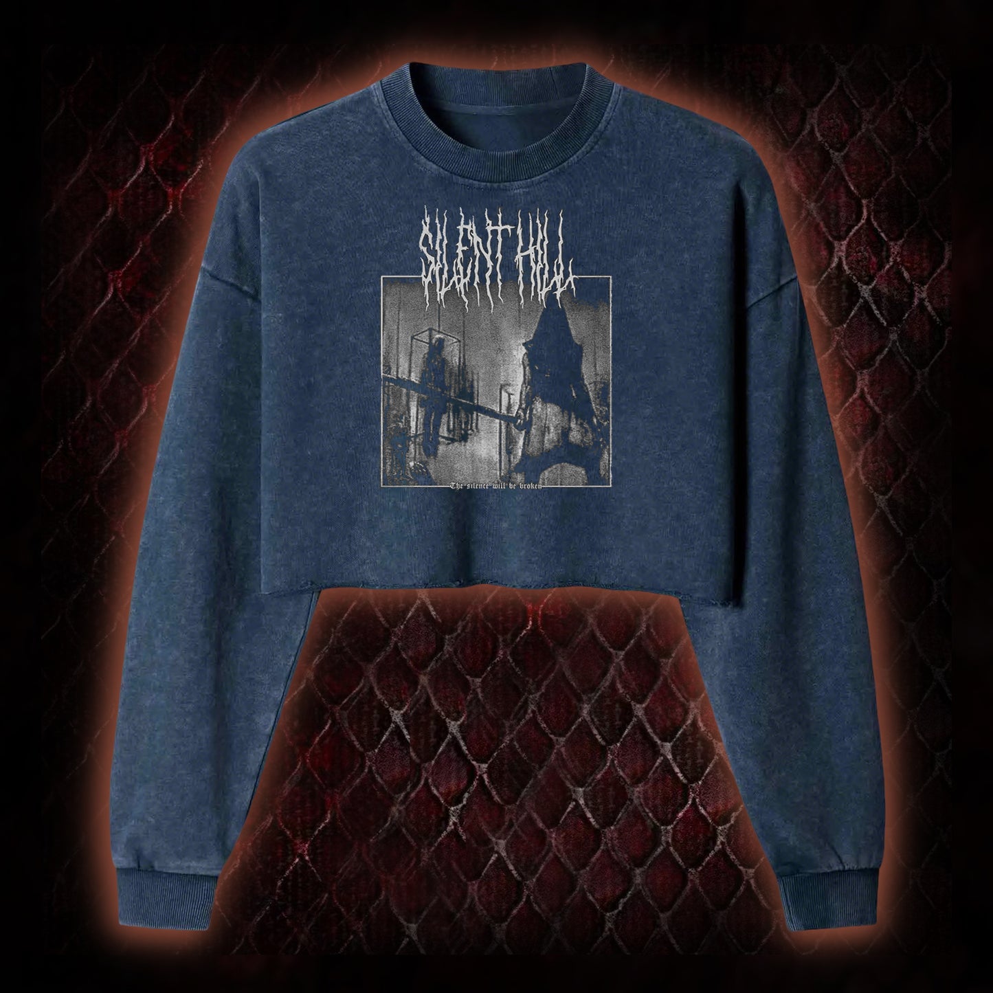 Silent Hill Survival Horror Graphic Cropped Long-Sleeved  - Classic Horror Game Tribute Piece