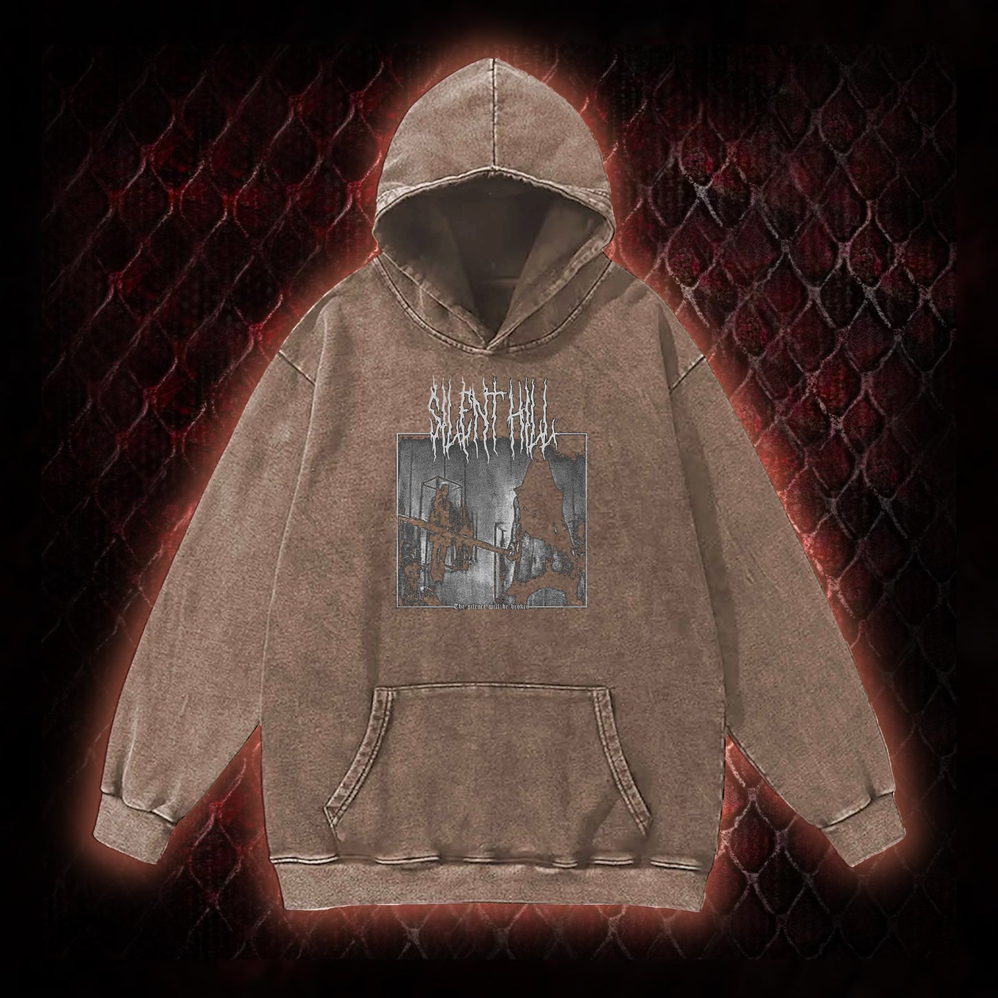 Silent Hill Survival Horror Graphic Vintage-Hoodie - Classic Horror Game Tribute Piece