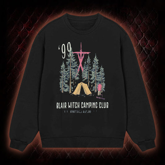 1999 Blair Witch Camping Club Horror Graphic Classic-Long-Sleeved - The Blair Witch Project Tribute Piece