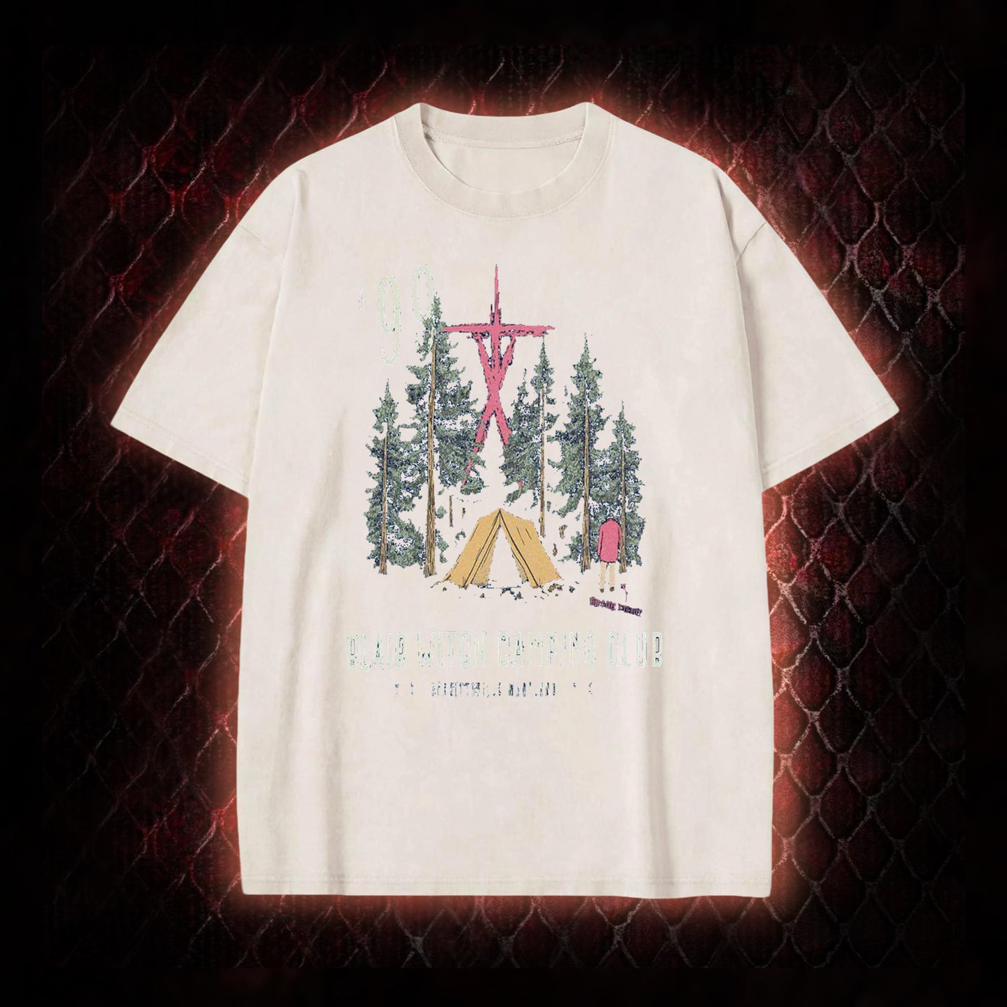 1999 Blair Witch Camping Club Horror Graphic Vintage-T-Shirt - The Blair Witch Project Tribute Piece