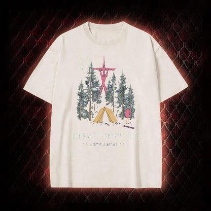 1999 Blair Witch Camping Club Horror Graphic Vintage-T-Shirt - The Blair Witch Project Tribute Piece