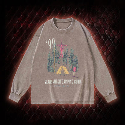 1999 Blair Witch Camping Club Horror Graphic Vintage-Sweatshirt  - The Blair Witch Project Tribute Piece
