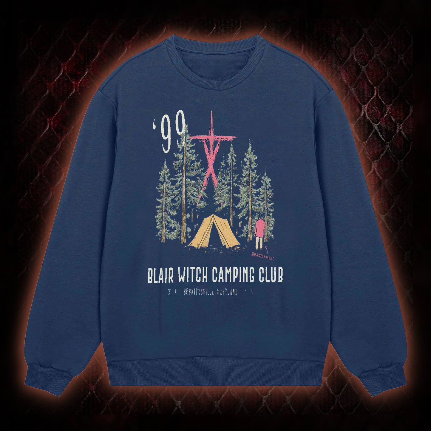 1999 Blair Witch Camping Club Horror Graphic Classic-Long-Sleeved - The Blair Witch Project Tribute Piece
