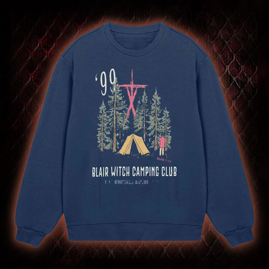 1999 Blair Witch Camping Club Horror Graphic Classic-Long-Sleeved - The Blair Witch Project Tribute Piece