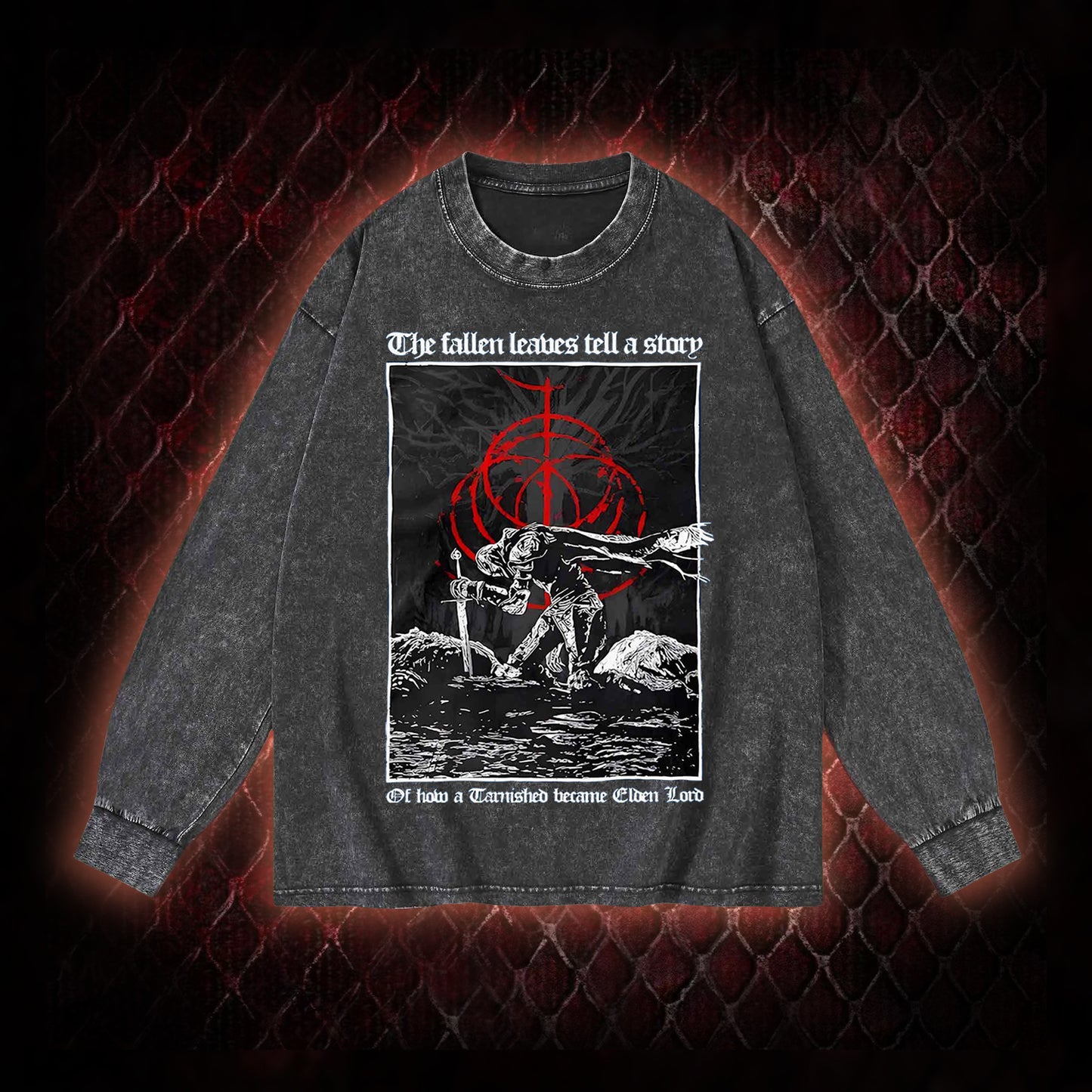 The Fallen Leaves Tell a Story Washed Long-Sleeve T-shirt