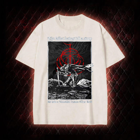 Elden Ring 'The Fallen Leaves Tell a Story' Tarnished to Elden Lord Graphic Vintage-T-Shirt - FromSoftware RPG Tribute Piece