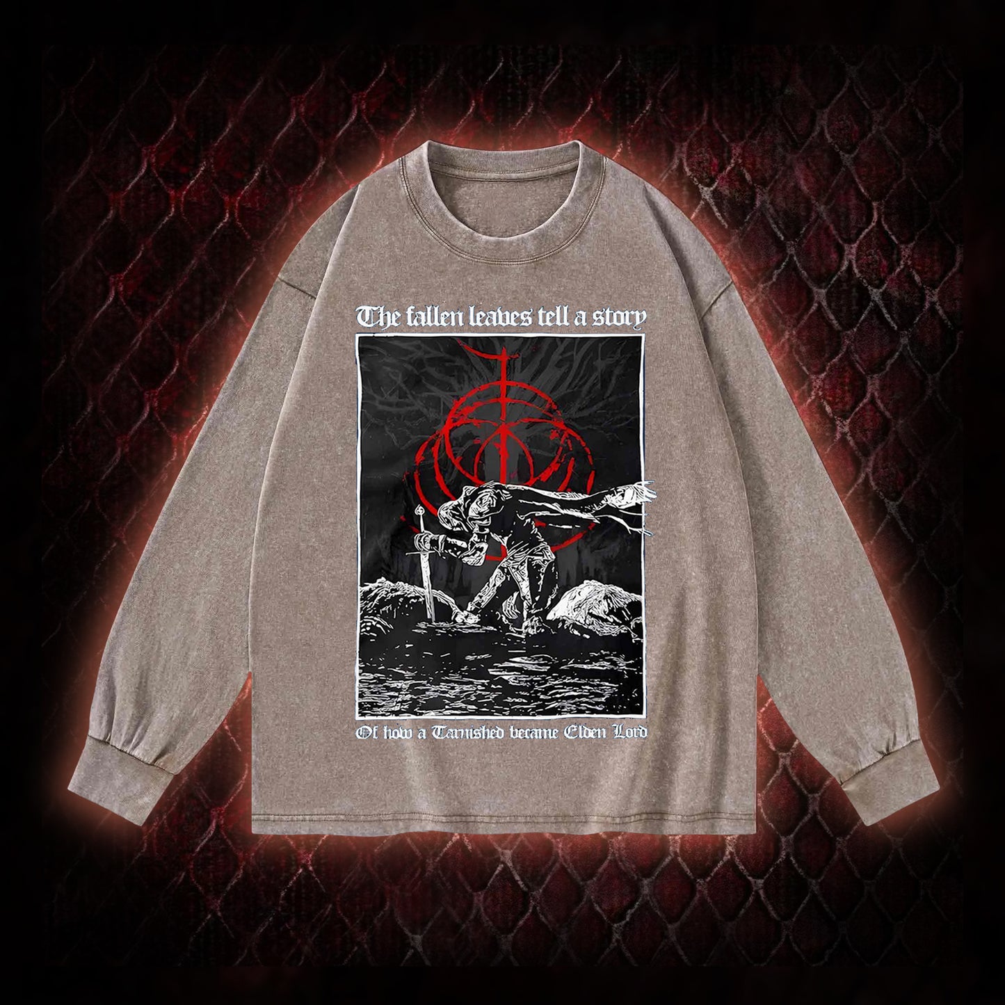 The Fallen Leaves Tell a Story Washed Long-Sleeve T-shirt