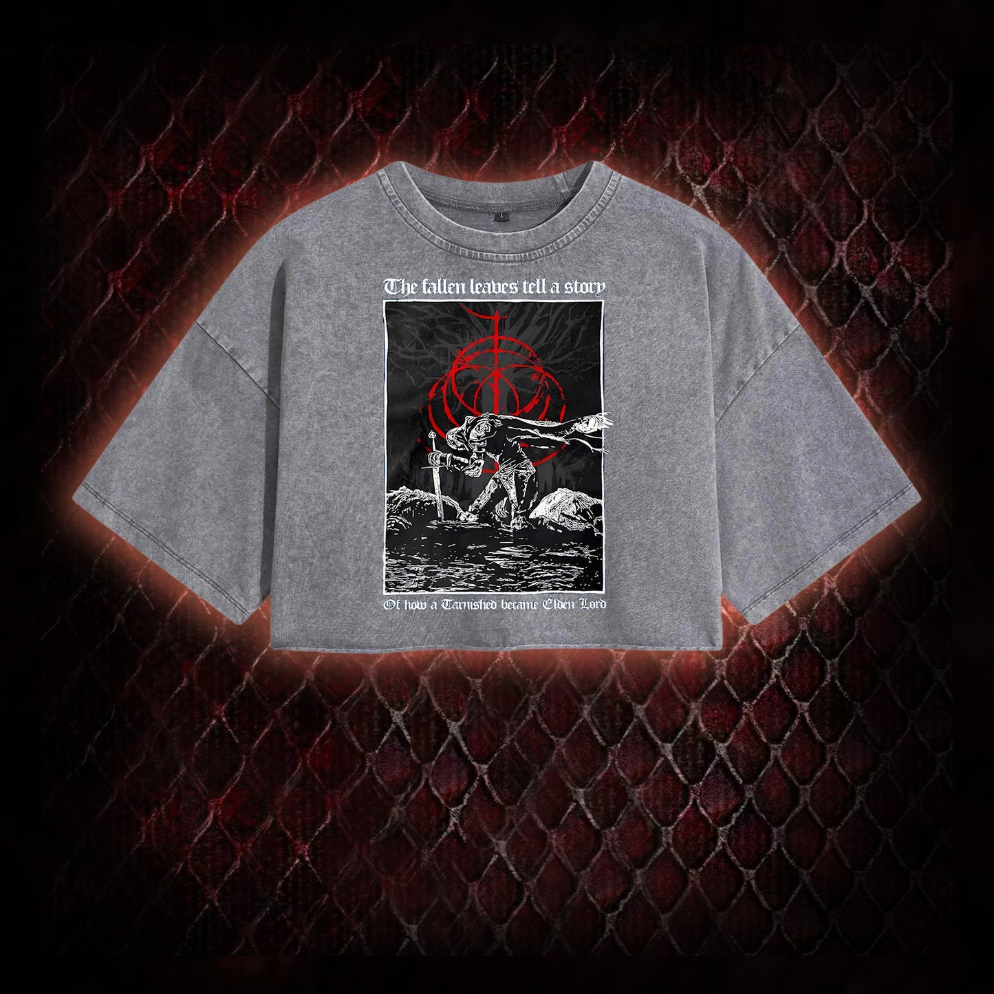 Elden Ring 'Try Finger But Hole' Fia Meme Graphic Vintage-Cropped T-shirt  - FromSoftware RPG Fan Humor Piece