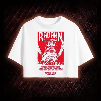 Elden Ring Starscourge Radahn Festival Graphic Cropped T-shirt  - FromSoftware RPG Event Tribute Piece