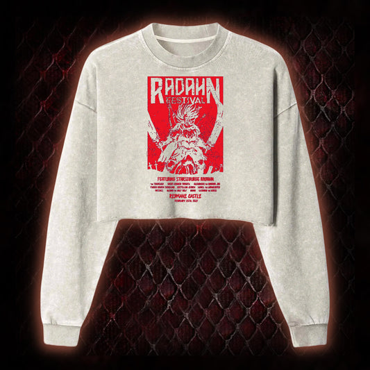 Elden Ring Starscourge Radahn Festival Graphic Cropped Long-Sleeved  - FromSoftware RPG Event Tribute Piece