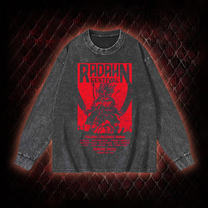 Elden Ring Starscourge Radahn Festival Graphic Vintage-Sweatshirt  - FromSoftware RPG Event Tribute Piece