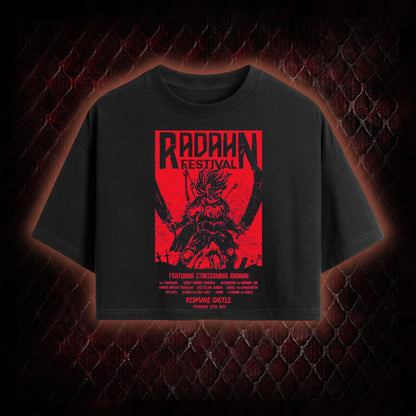 Elden Ring Starscourge Radahn Festival Graphic Cropped T-shirt  - FromSoftware RPG Event Tribute Piece