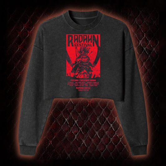 Elden Ring Starscourge Radahn Festival Graphic Cropped Long-Sleeved  - FromSoftware RPG Event Tribute Piece