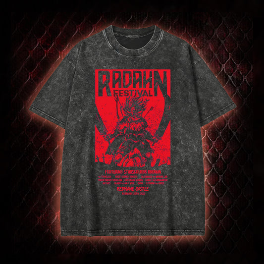 Elden Ring Starscourge Radahn Festival Graphic Vintage-T-Shirt - FromSoftware RPG Event Tribute Piece
