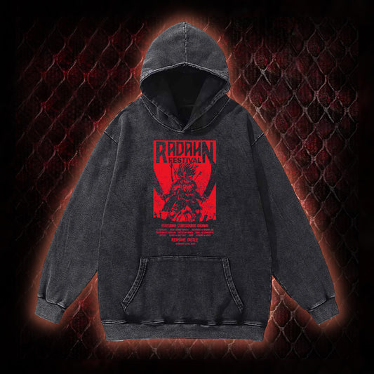 Elden Ring Starscourge Radahn Festival Graphic Vintage-Hoodie - FromSoftware RPG Event Tribute Piece