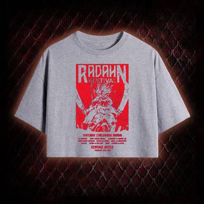 Elden Ring Starscourge Radahn Festival Graphic Cropped T-shirt  - FromSoftware RPG Event Tribute Piece