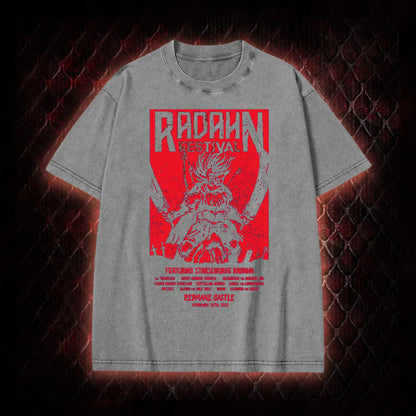 Elden Ring Starscourge Radahn Festival Graphic Vintage-T-Shirt - FromSoftware RPG Event Tribute Piece