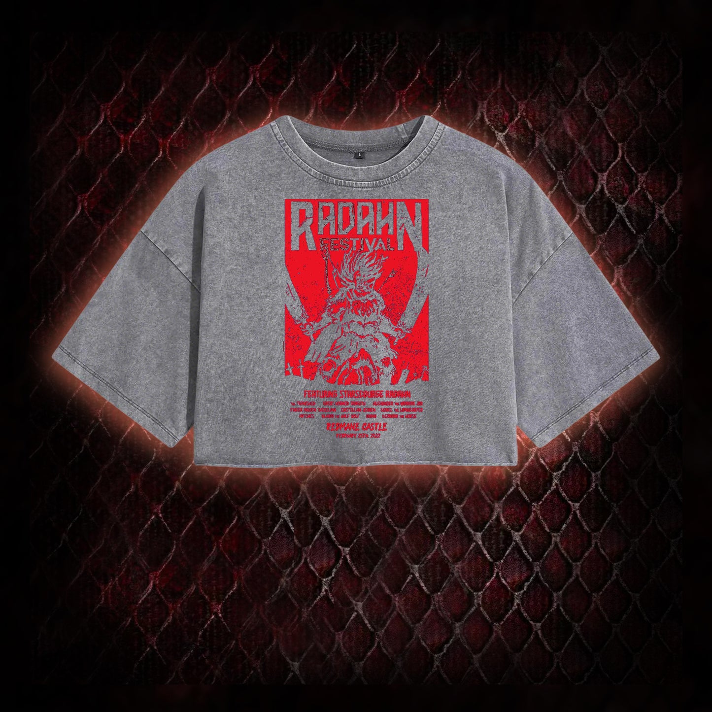 Battle Festival Washed Cropped T-shirt