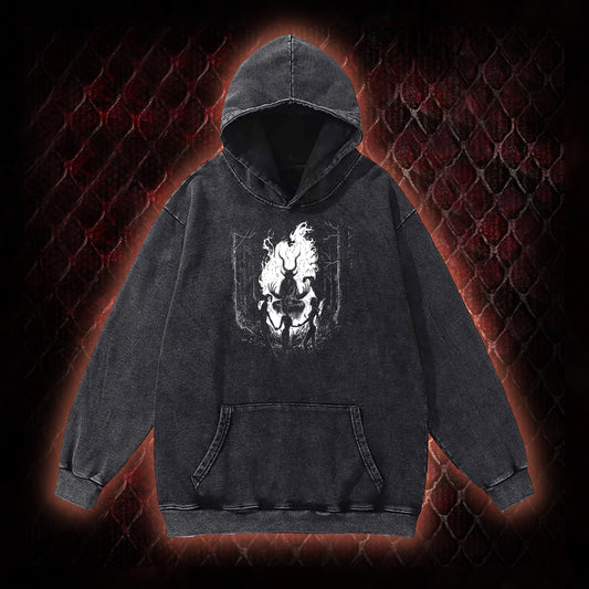 Gothic Forest Ritual Graphic Vintage-Hoodie - Dark Aesthetic Essential for Casual & Themed Wear