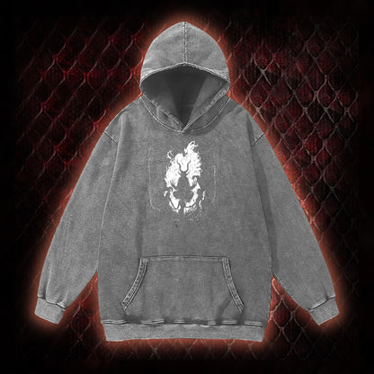 Gothic Forest Ritual Graphic Vintage-Hoodie - Dark Aesthetic Essential for Casual & Themed Wear