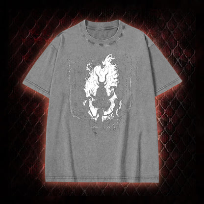 Gothic Forest Ritual Graphic Vintage-T-Shirt - Dark Aesthetic Essential for Casual & Themed Wear
