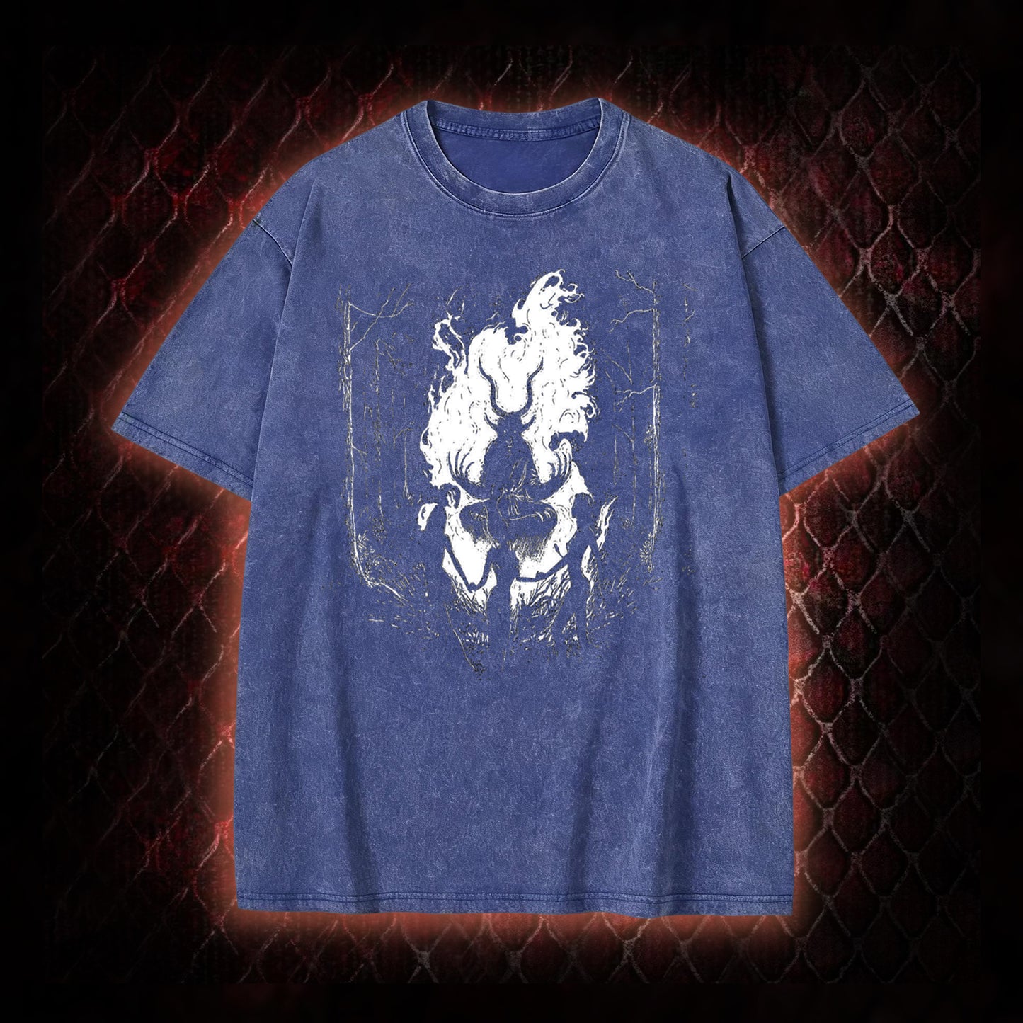 Gothic Forest Ritual Graphic Vintage-T-Shirt - Dark Aesthetic Essential for Casual & Themed Wear