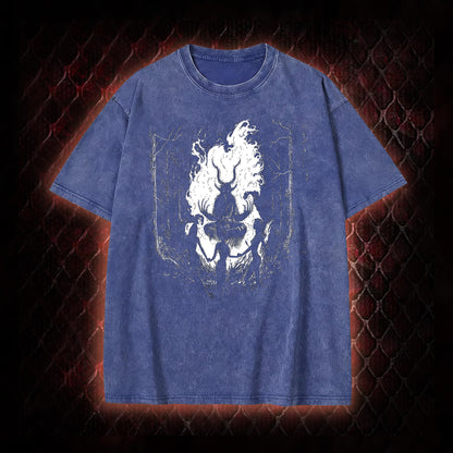 Gothic Forest Ritual Graphic Vintage-T-Shirt - Dark Aesthetic Essential for Casual & Themed Wear