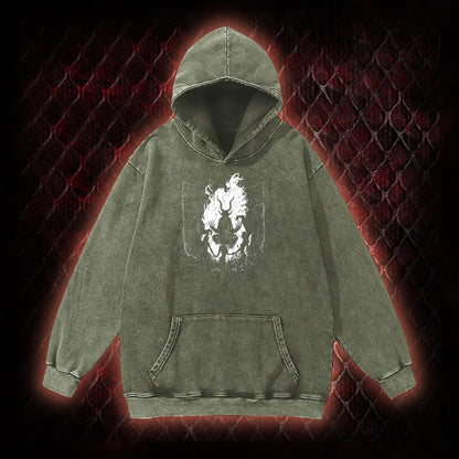 Gothic Forest Ritual Graphic Vintage-Hoodie - Dark Aesthetic Essential for Casual & Themed Wear