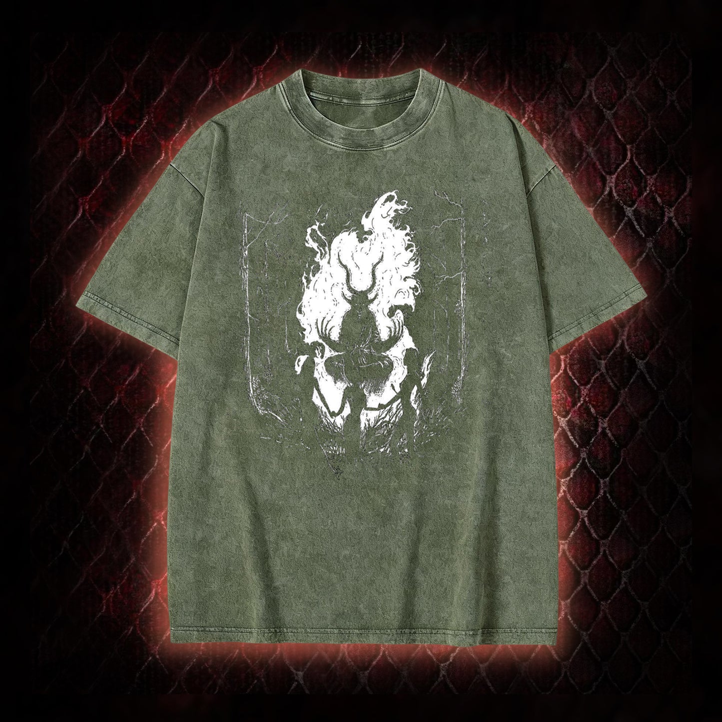 Gothic Forest Ritual Graphic Vintage-T-Shirt - Dark Aesthetic Essential for Casual & Themed Wear