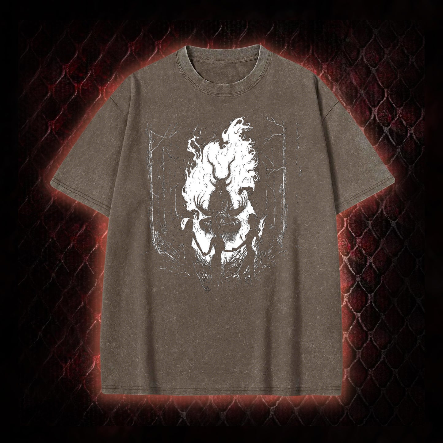 Gothic Forest Ritual Graphic Vintage-T-Shirt - Dark Aesthetic Essential for Casual & Themed Wear