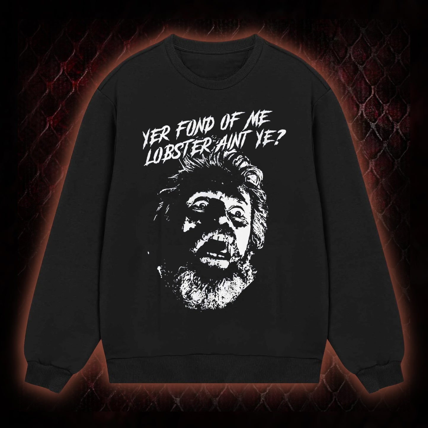 One Flew Over the Cuckoo's Nest 'Yer Fond of Me Lobster' Classic Film Quote Graphic Classic-Long-Sleeved - Cult Cinema Tribute Piece