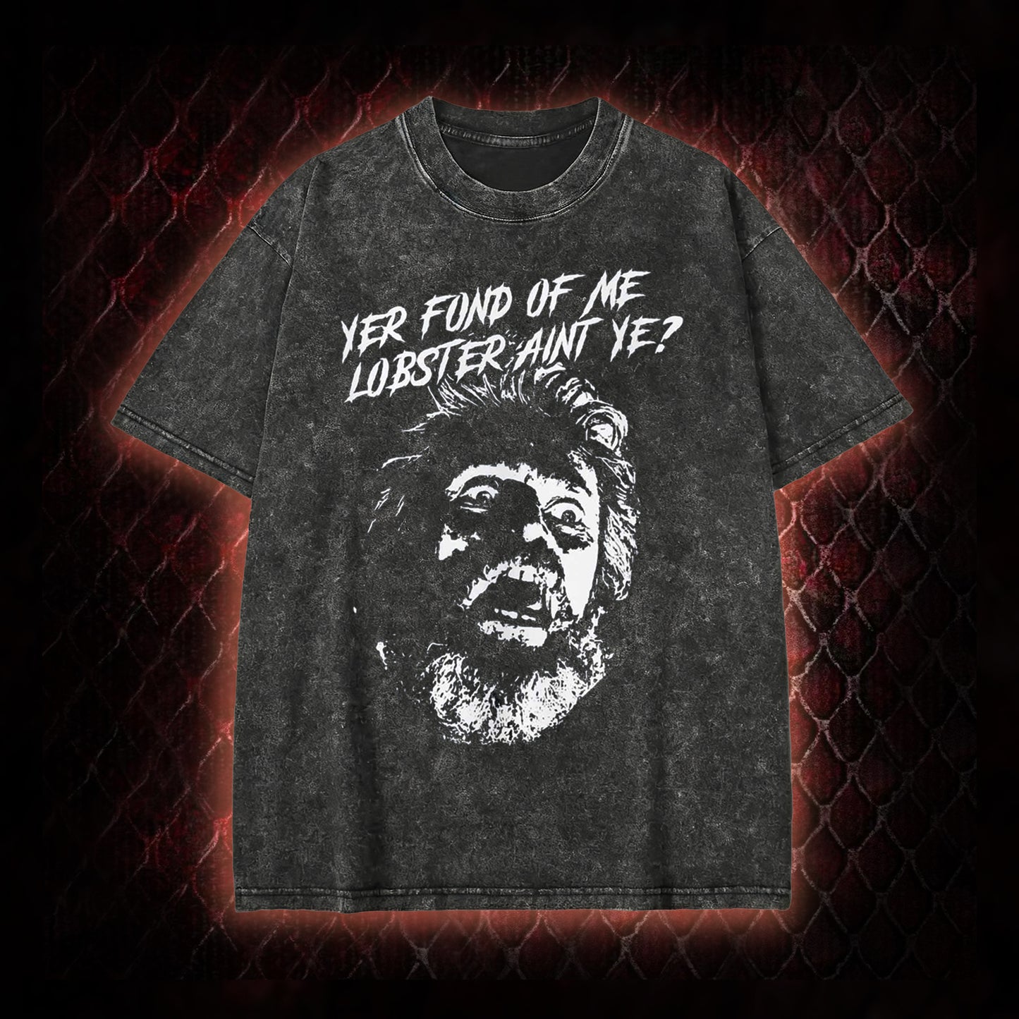 One Flew Over the Cuckoo's Nest 'Yer Fond of Me Lobster' Classic Film Quote Graphic Vintage-T-Shirt - Cult Cinema Tribute Piece