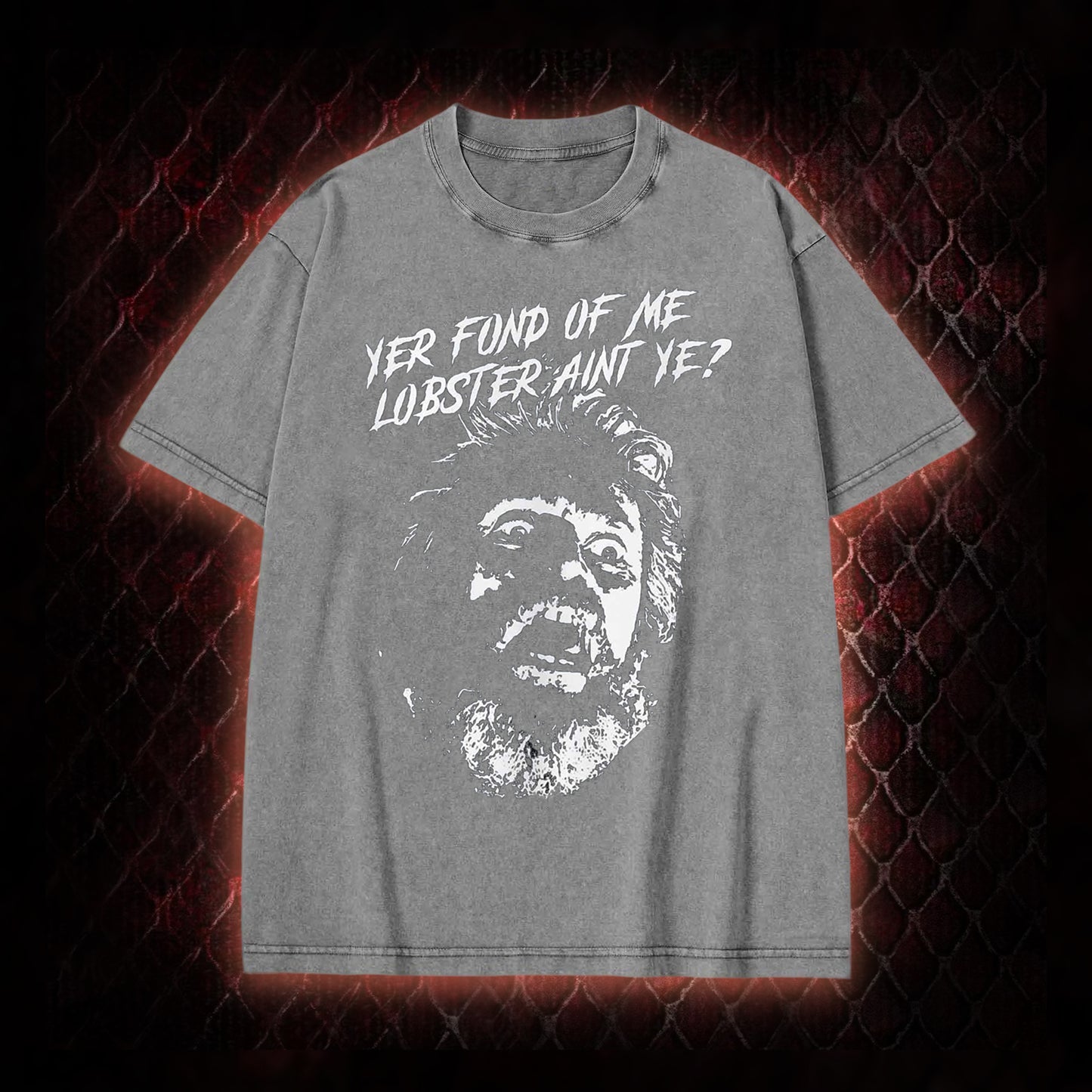 One Flew Over the Cuckoo's Nest 'Yer Fond of Me Lobster' Classic Film Quote Graphic Vintage-T-Shirt - Cult Cinema Tribute Piece