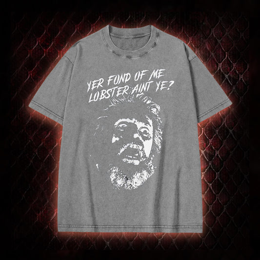 One Flew Over the Cuckoo's Nest 'Yer Fond of Me Lobster' Classic Film Quote Graphic Vintage-T-Shirt - Cult Cinema Tribute Piece