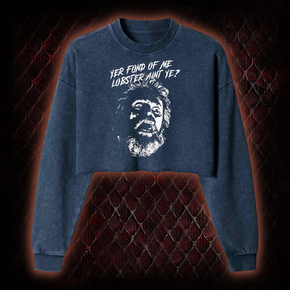 One Flew Over the Cuckoo's Nest 'Yer Fond of Me Lobster' Classic Film Quote Graphic Cropped Long-Sleeved  - Cult Cinema Tribute Piece